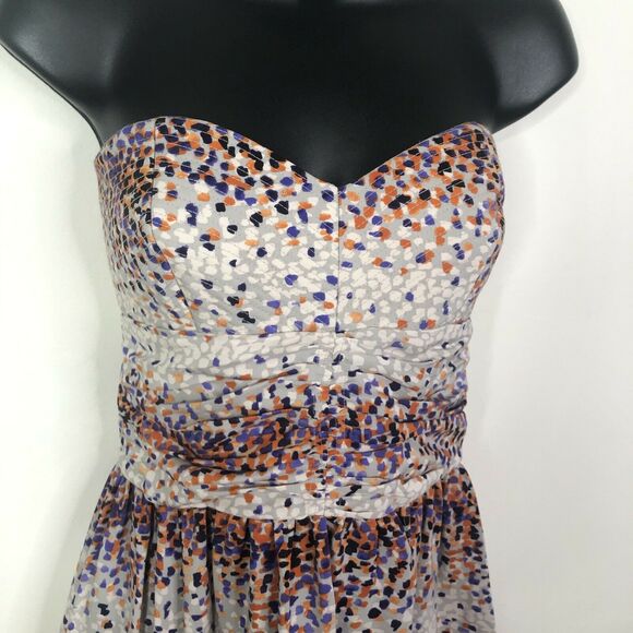 NEW PARKER Melrose Silk Dress Confetti Print  S - Picture 2 of 11